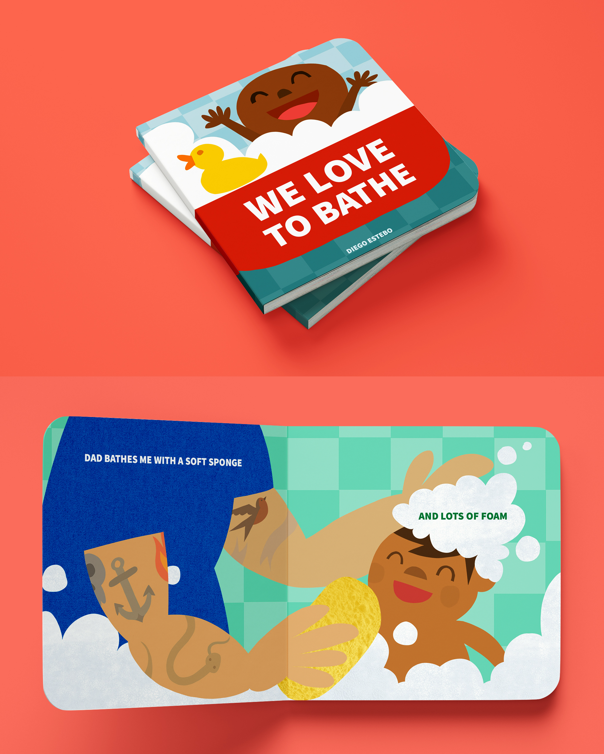 Ilustraciones de colección de board books infantiles