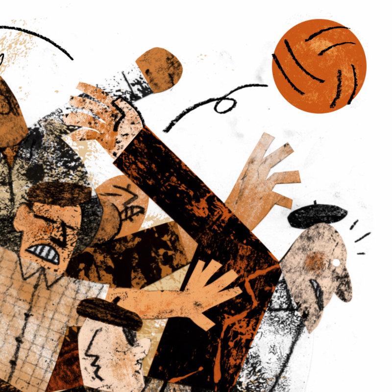 Contos de fútbol, relatos de Manuel Garcia Barros ilustrados por Diego Estebo, publica la editorial Galaxia